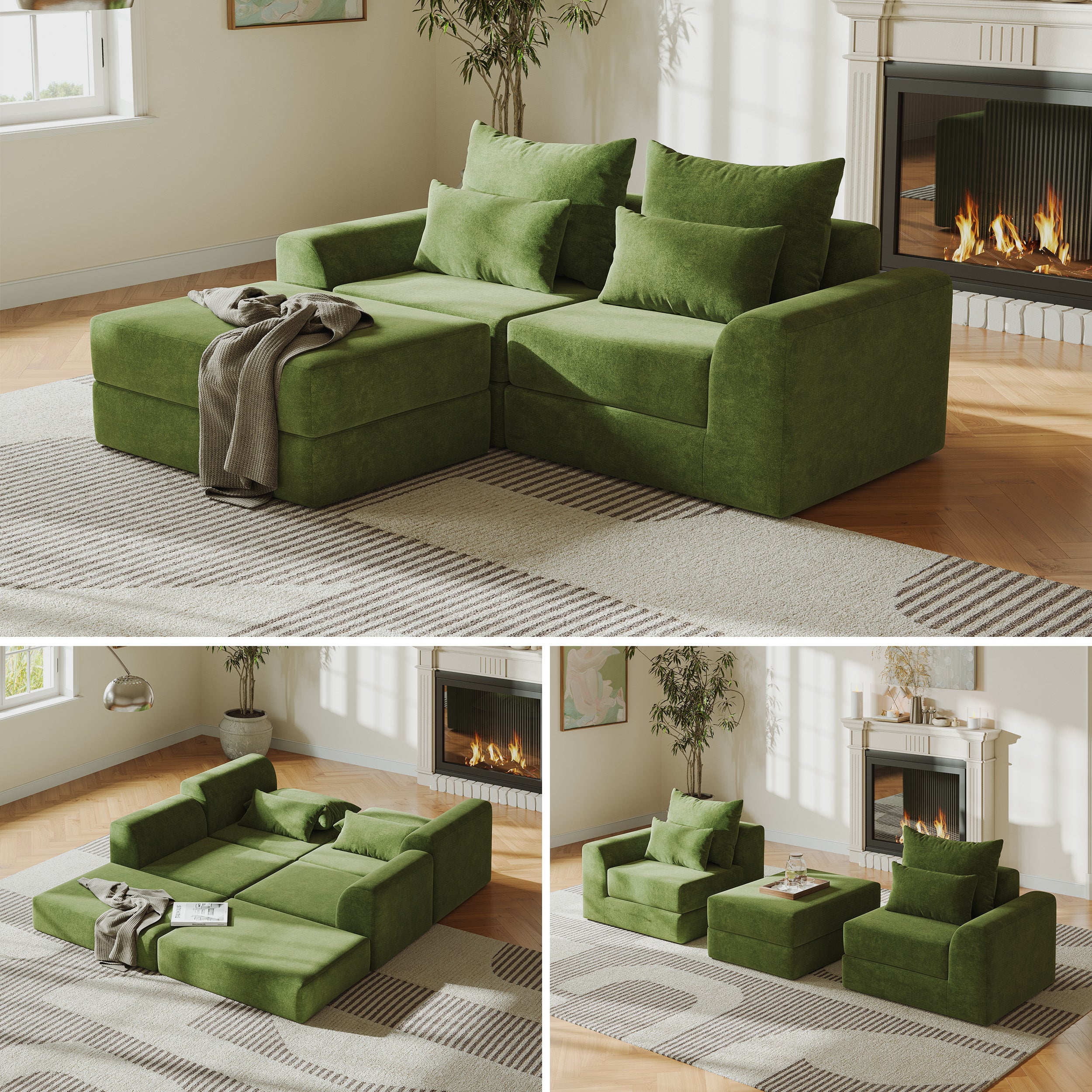 SOFA-IN-BOX L-Shape Boneless Couch MU-F5-03