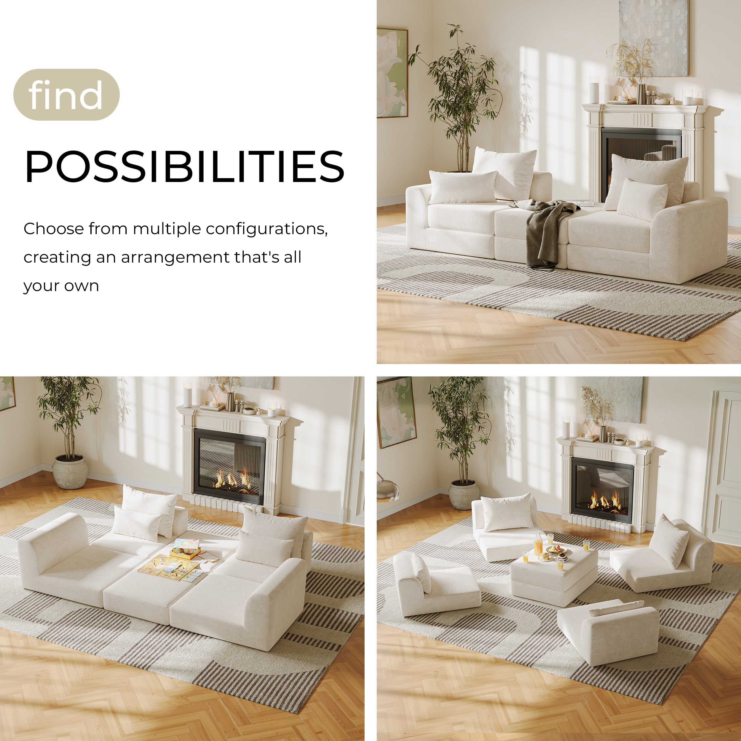 SOFA-IN-BOX L-Shape Boneless Couch MU-F5-01