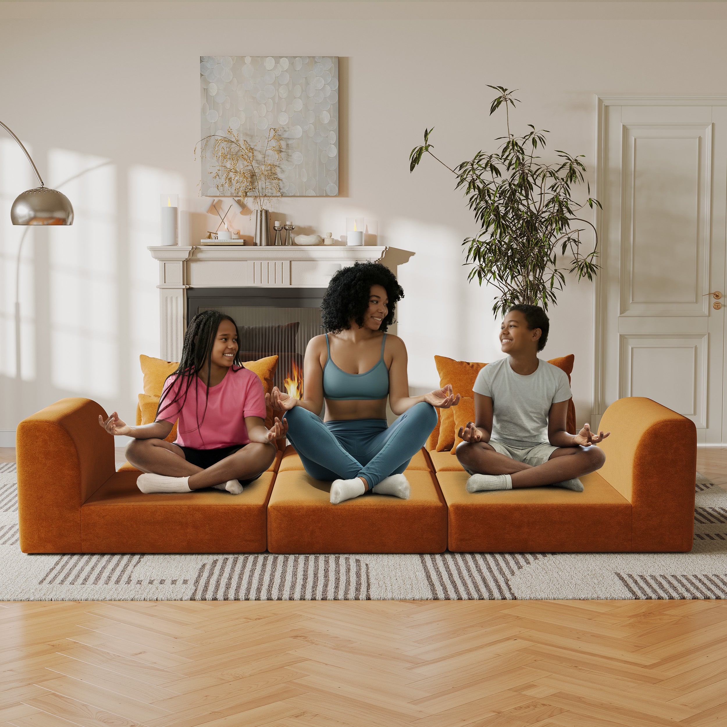 SOFA-IN-BOX L-Shape Boneless Couch MU-F5-04